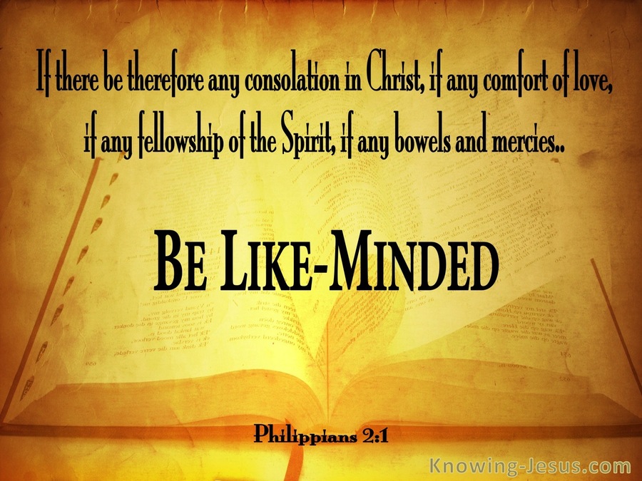 Philippians 2:1 Be Likeminded (yellow)